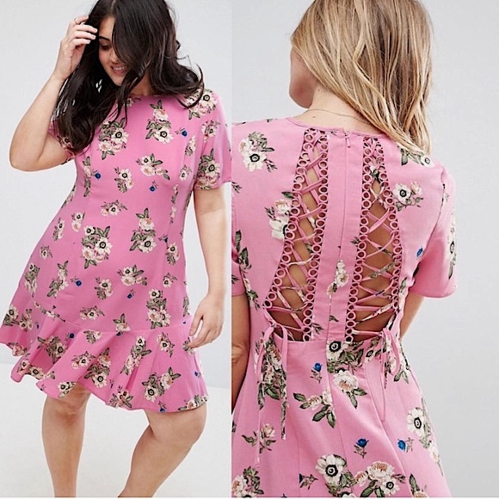ASOS Pink Floral Mini Dress